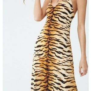 F21 Tiger Striped Midi Dress